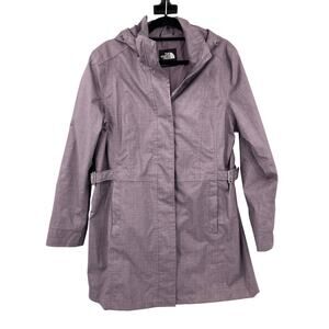 The North Face Dusty Purple Removable Hood Adjustable Buckles Lined Trench Coat